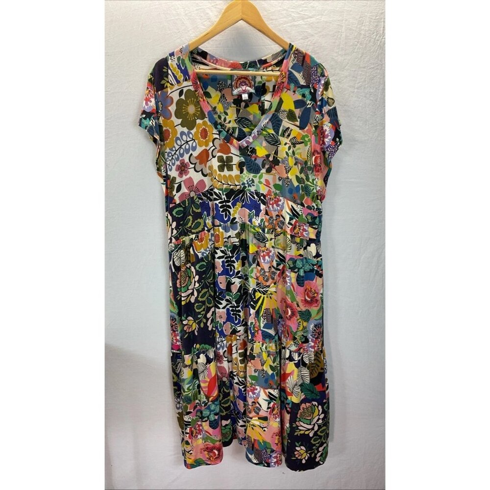 Johnny Was Colorful Floral Midi Dress - Picture 2 of 11